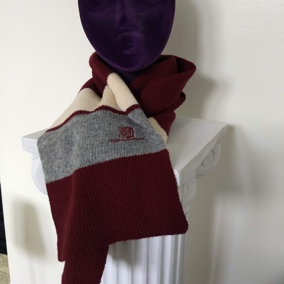 vintage 90s academia college stripe scarf NWOT - Picture 1 of 6